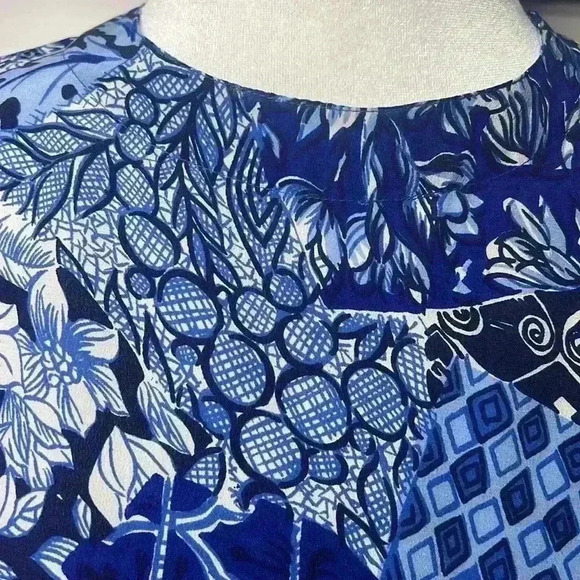 Oscar de la Renta 100% Silk Short Sleeve Floral Top Size Small - Picture 2 of 7